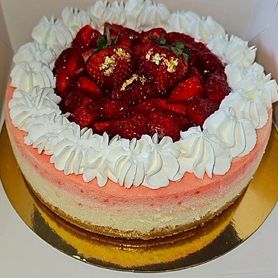 8 inch Strawberry Guava Cheesecake 