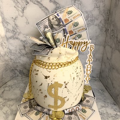 Money Bag Cake 
