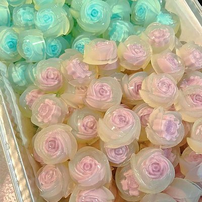 Rose Jelly Flowers - Small Tray