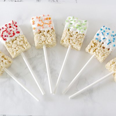 Mini Dipped Rice Krispie Treats