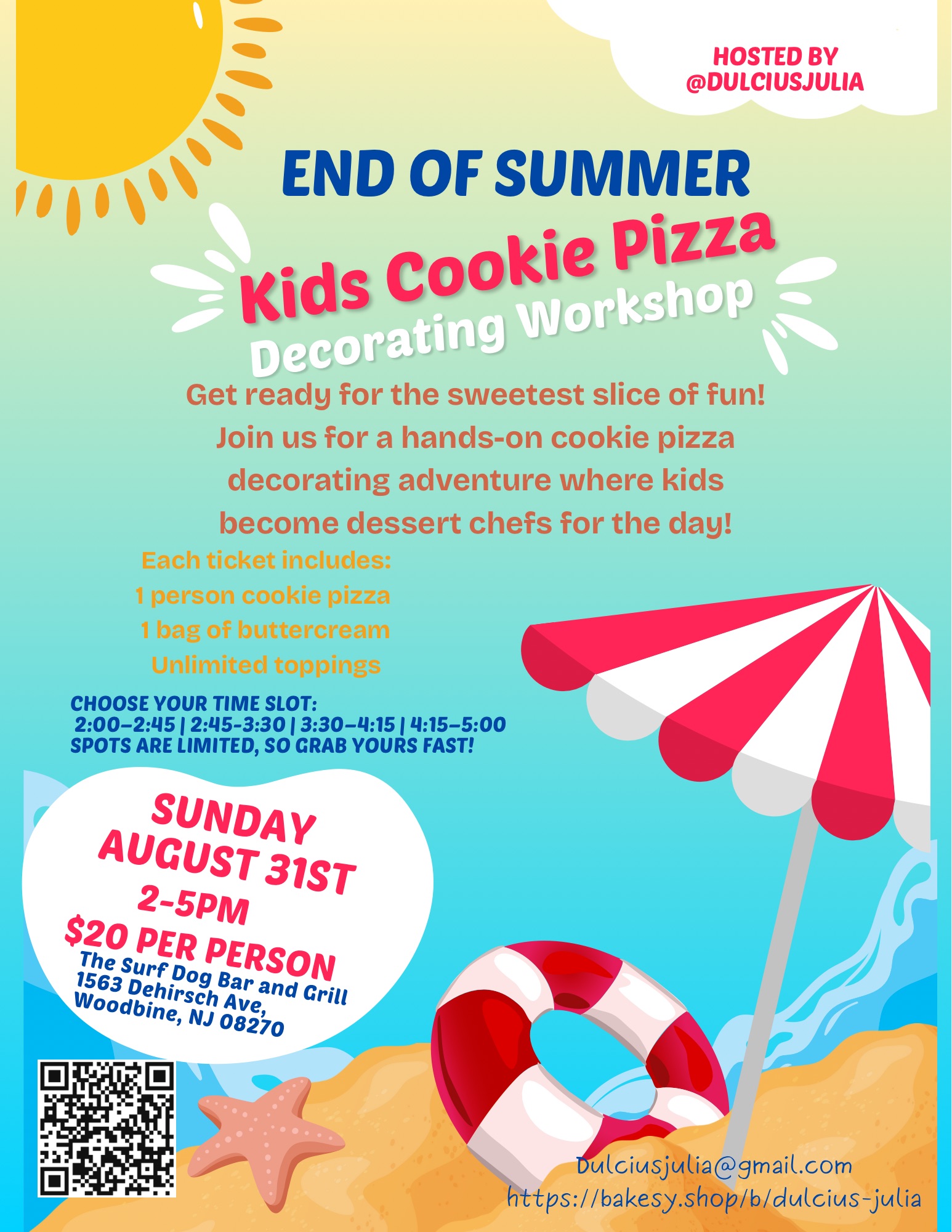 Kids Cookie Pizza Workshop At The Surf Dog Bar And Grill