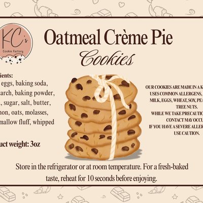 Oatmeal Crème Pie Sandwich