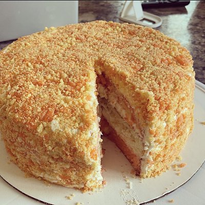 Orange 🍊 Dreamscicle Crunch Cake 