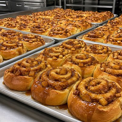 Caramel Apple Cinnamon Rolls - 4 Pack