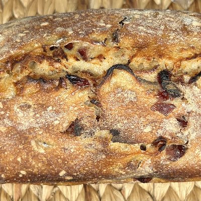Vegan Cranberry Orange Sourdough Sandwich Style Loaf
