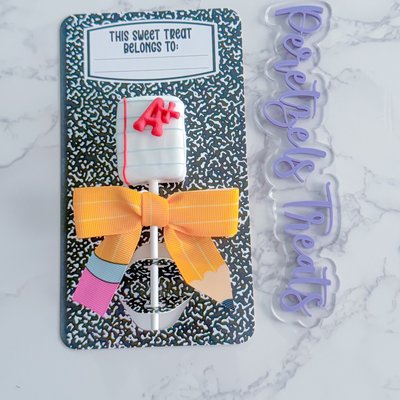 Note Book Cakepop Card
