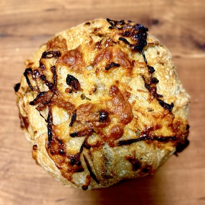 French Onion Sourdough loaf