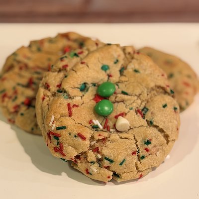 Brown Butter Blue & White Sprinkle Cookie 