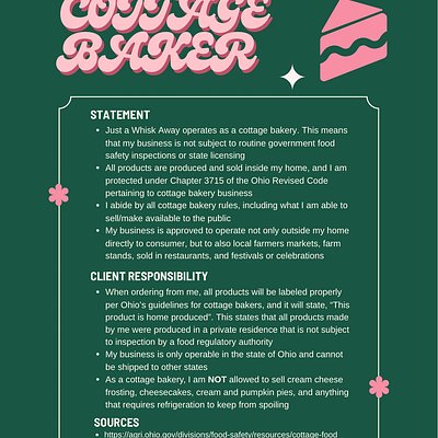 Cottage Bakery Statement ✨