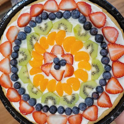 Sugar Cookie Crusted Fruit Pizza