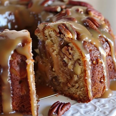 Apple Pecan Pound Cake 