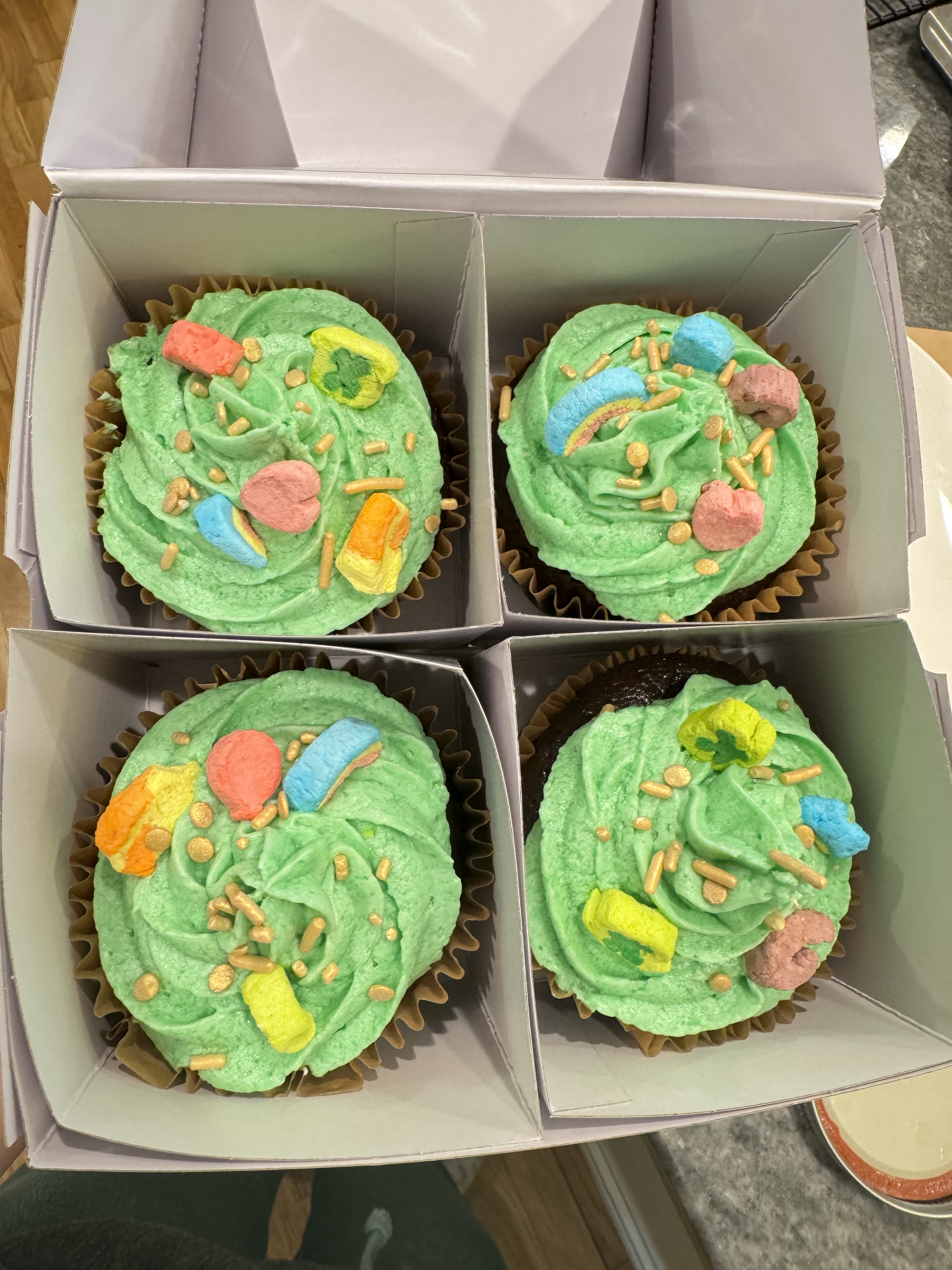 Chocolate Lucky Charm Cupcakes