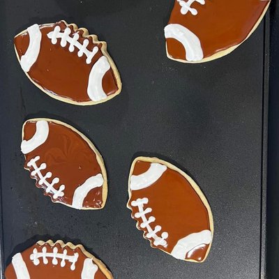 Football Sugar Cookies 