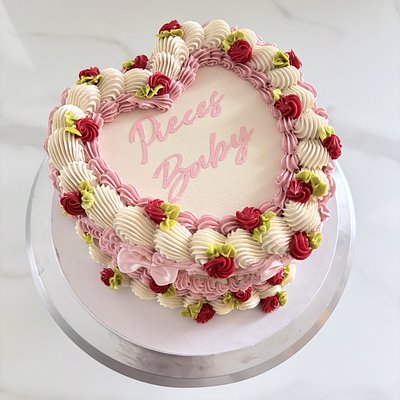 6 Inch Cake 2 Layers Round Or Heart (serves 10-12)