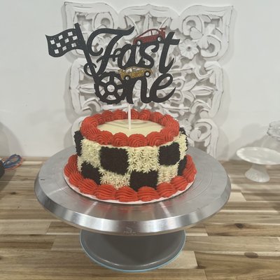 “Fast One” 6” Smash Cake