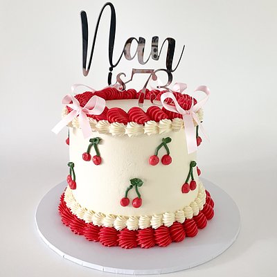 Cherries And Bows Cake 🍒