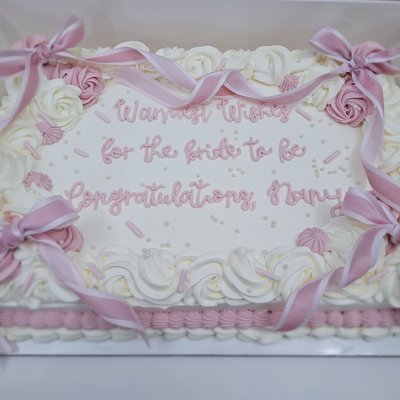 Standard Half Sheet Cake (12x16) Single Layer (VANILLA/CHOCOLATE ONLY Extract Flavors Can Be Added)