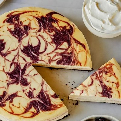 Blueberry Swirl Cheesecake