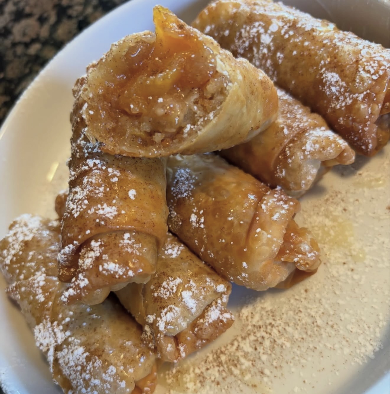 Peach Cobbler & Apple Pie Egg Roll 
