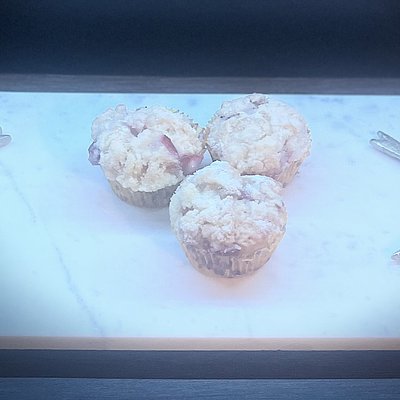 *Limited Time* Strawberry Rhubarb Streusel Muffins