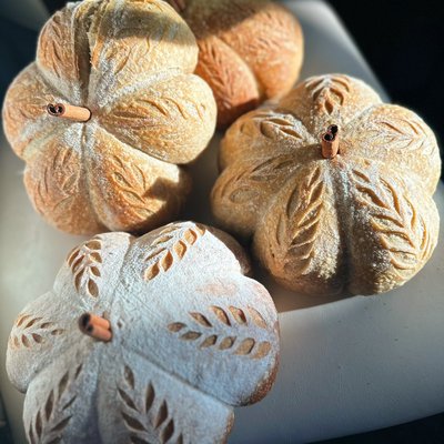 Pumpkin Shape Classic Artisan Bread 