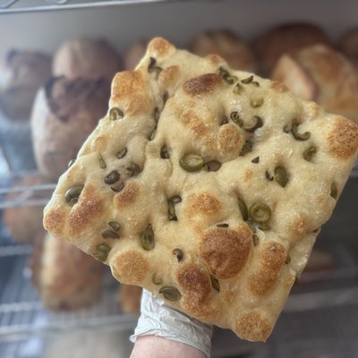 Green Olive Focaccia 
