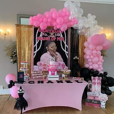 Custom Dessert Table w/ Balloons 