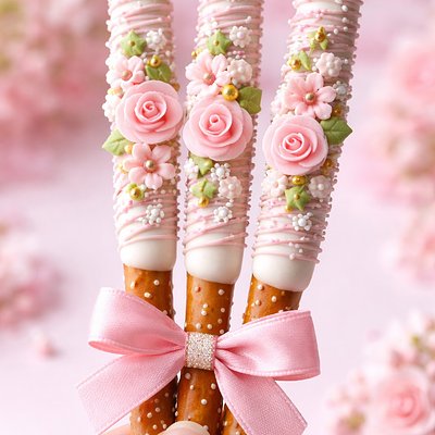 Chocolate Dipped Pretzel Rods(by Dozen)