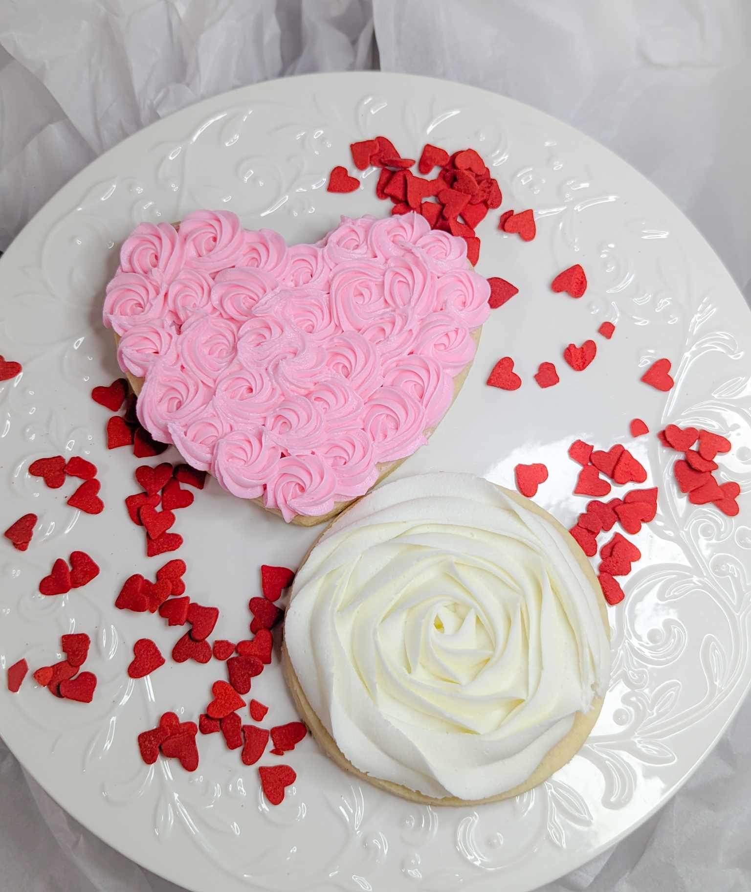 2 Rosette Buttercream Frosted Sugar Cookie 