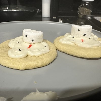 Melted Snowman Cookies