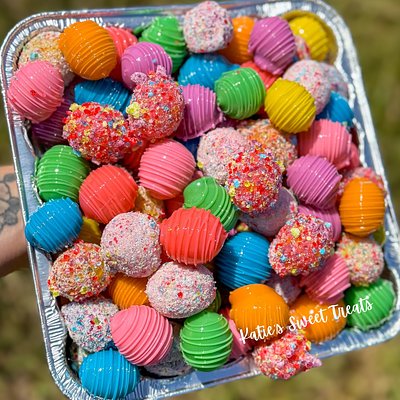 candied rainbow tray 