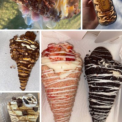 Cheesecake Stuffed Waffle Cone
