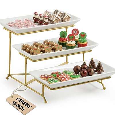 3 Tier Serving Stand Porcelain Serving Platter