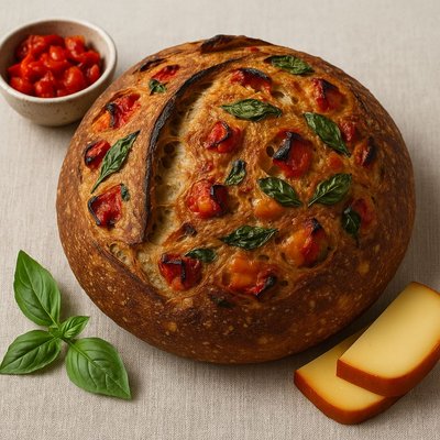 Roasted Red Pepper + Smoked Gouda & Basil