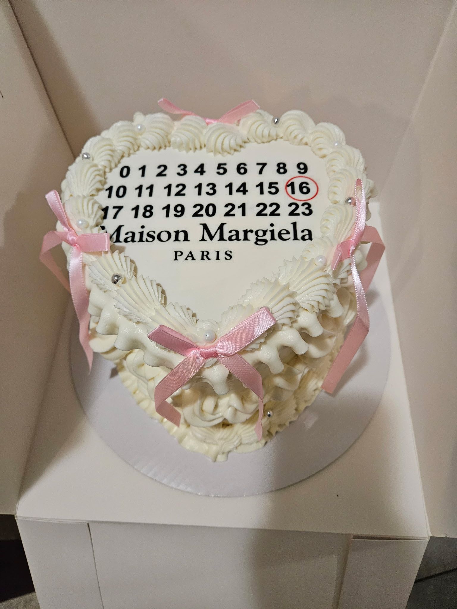 8in Heart Cake Filled With Image 
