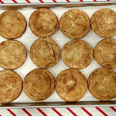 One Dozen (Jumbo) Snickerdoodle Cookies 