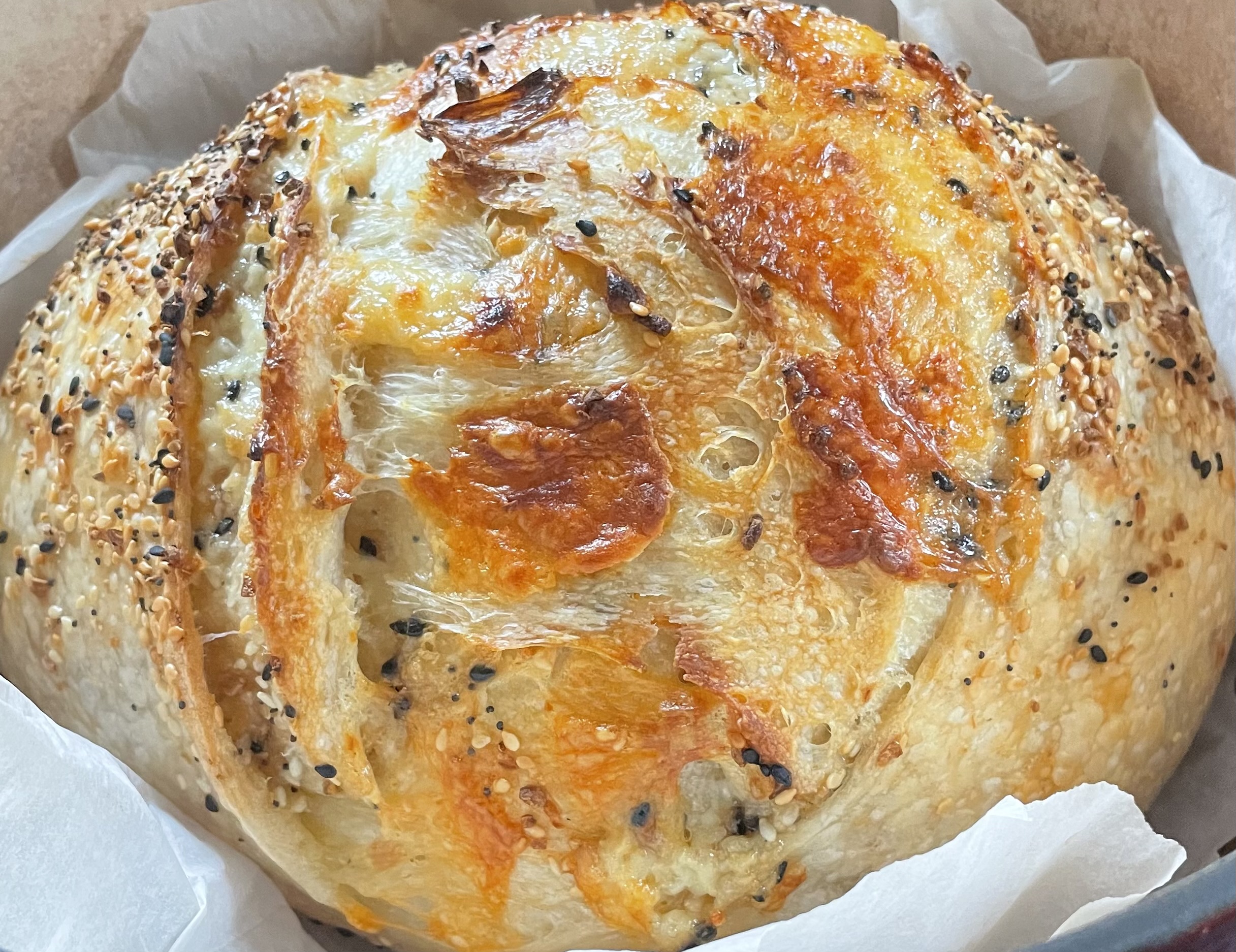 White Cheddar Everything Boule