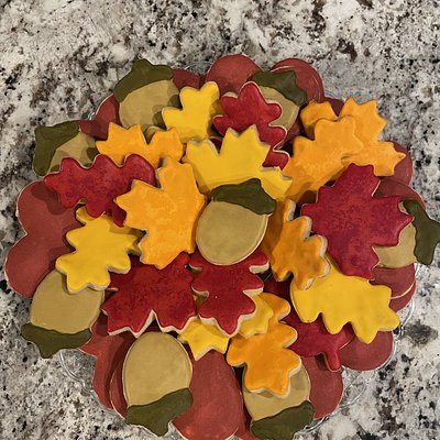 Assorted Decorated Thanksgiving Cookies