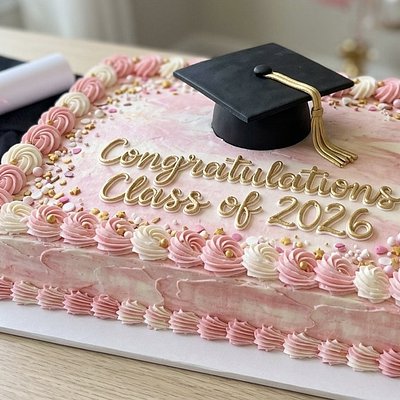 Graduation Quarter Sheet Cake 🎉🎓