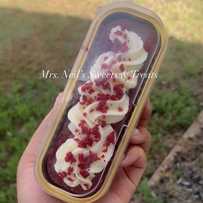 Red Velvet with Cream Cheese Frosting & Walnuts Mini Loaf Cake