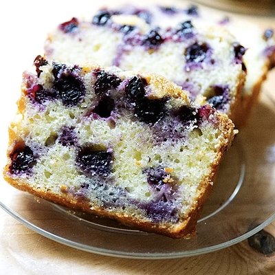 Sourdough Lemon-Blueberry Quick Bread 