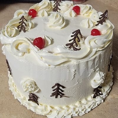 Chocolate Dipped Cherry Cake-Serves 14-20