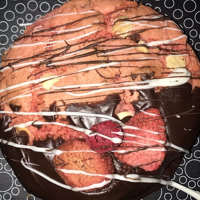 Chocolate covered strawberry with ganache