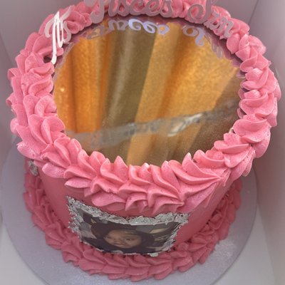 Mirror Picture Round Cake - 3 Layers 