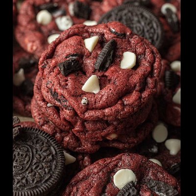 Loaded Red Velvet Cookies