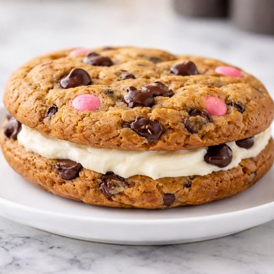 Chocolate Chip Double Stuffed M&M Cookie