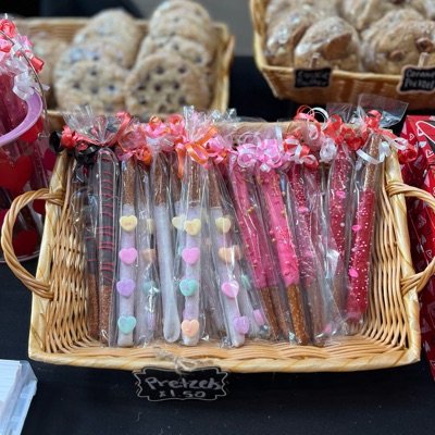  12 Chocolate Covered Pretzels (colors Will Vary By Season)