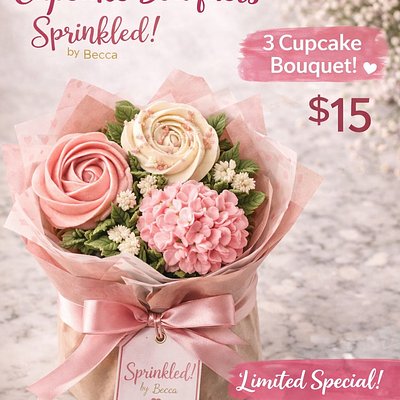 Mothers Day 3 Cupcake Bouquet 