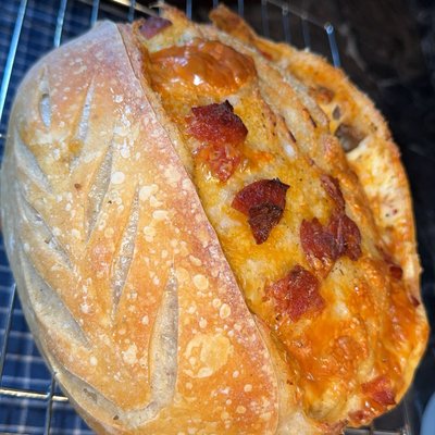 Pepperoni and Mozzarella Sourdough Loaf