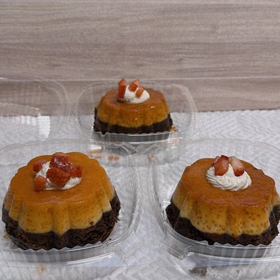 Individual Sized Choco Flan